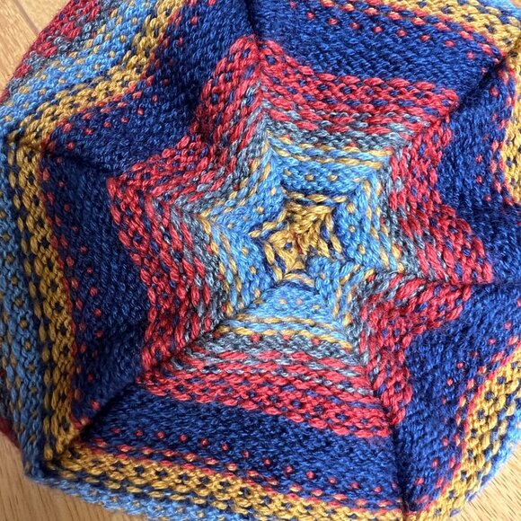 Smartwool Teal, Blue, and White Knit Beanie Cap - Merino Wool Blend - Picture 3 of 4